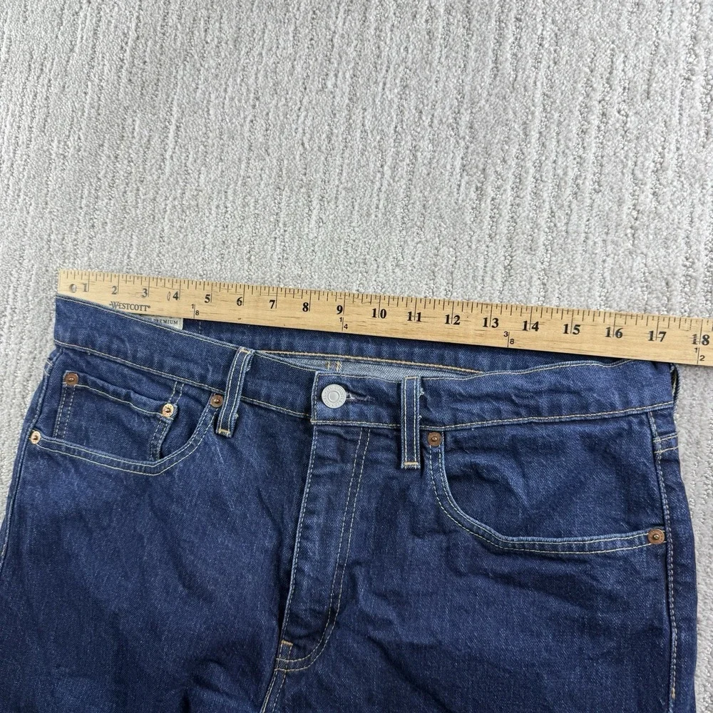 Levi's Premium 502 Jeans Men's Size 34x34 Big E Dark Wash Blue Denim Tapered